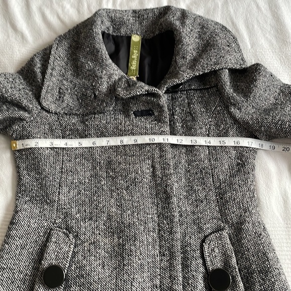 SOIA & Kyo Wool Blend Tweed Coat Size Medium - Picture 6 of 10